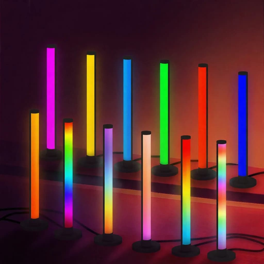 RGB LED asztali lámpa hangreakcióval és app vezérléssel
