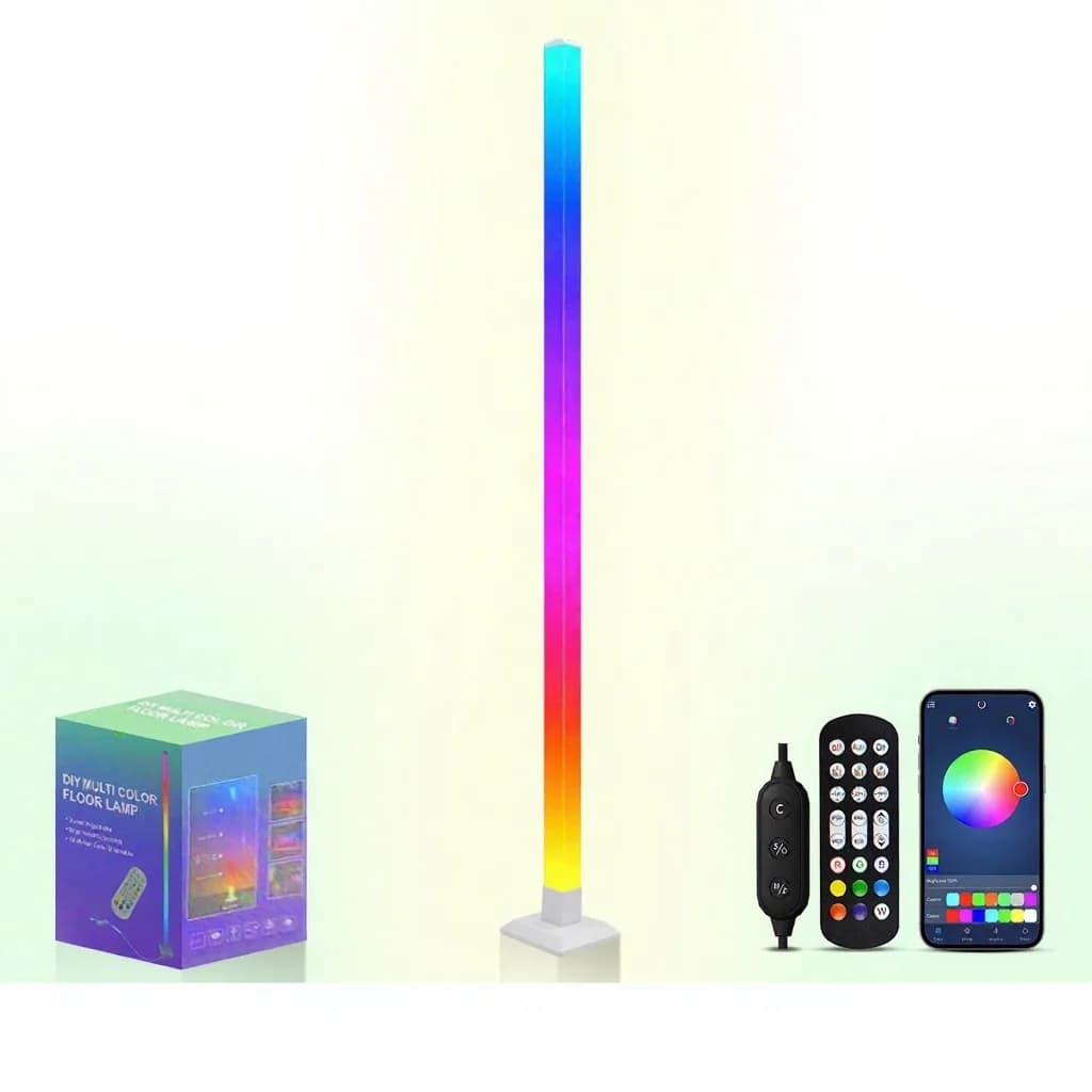 RGB okos állólámpa zenei szinkronnal, alkalmazásvezérelt LED fénnyel