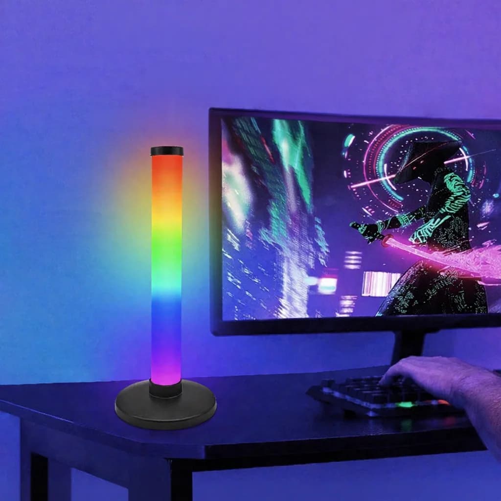RGB hangulatvilágítás asztali gaminghez, hangreaktív