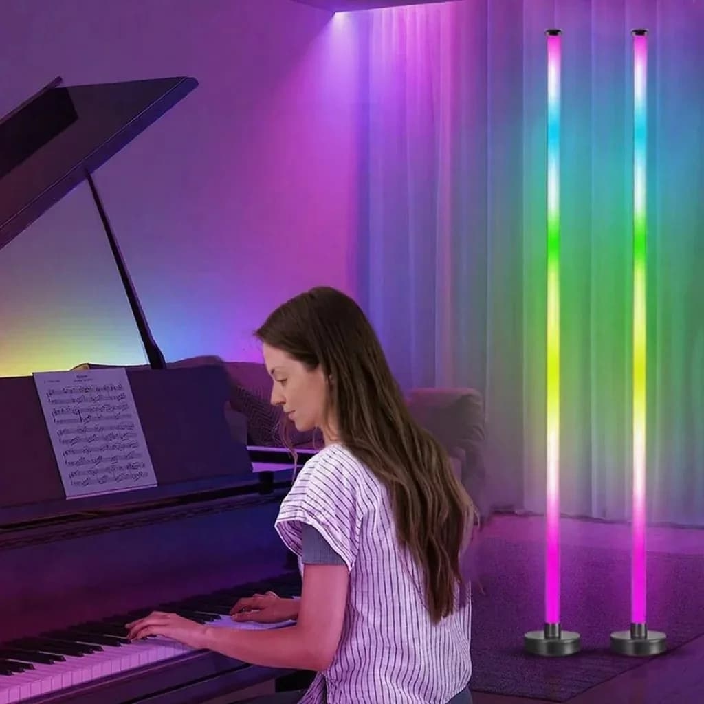 RGB állólámpa zenei szinkronnal, 360°-os fényléssel, app vezérléssel gaminghez