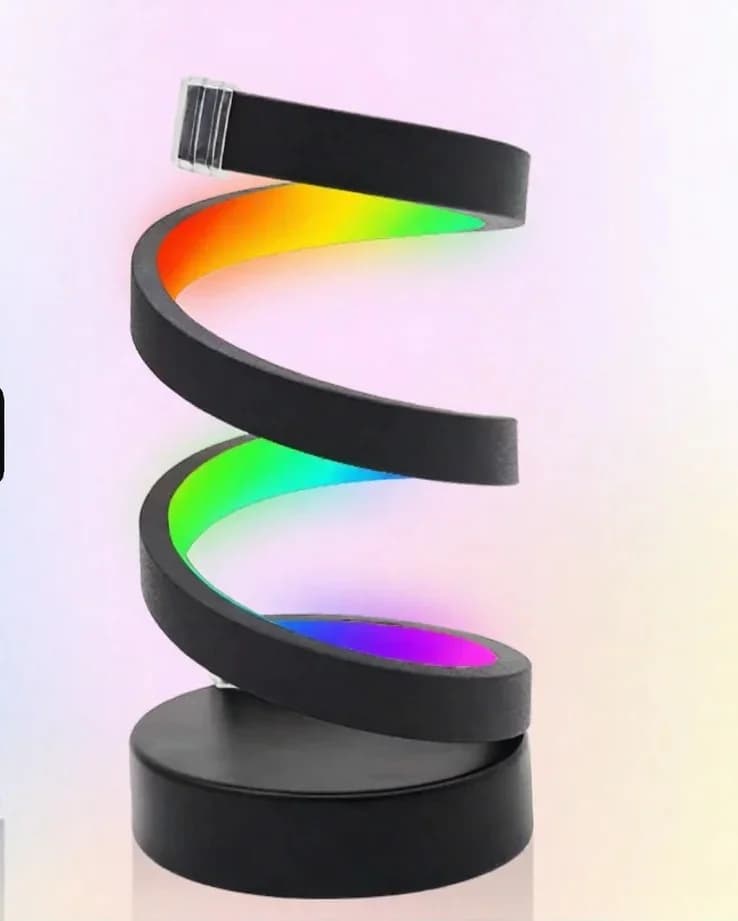 Spirál alakú RGB hangulatlámpa hangreaktív fénnyel és app vezérléssel