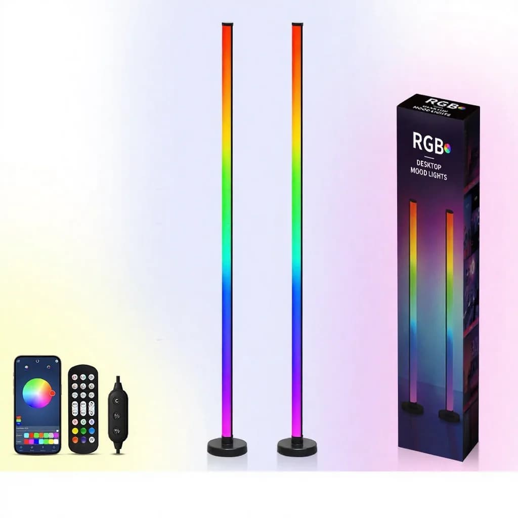 RGB állólámpa zene szinkronnal, applikáció és távirányító vezérléssel