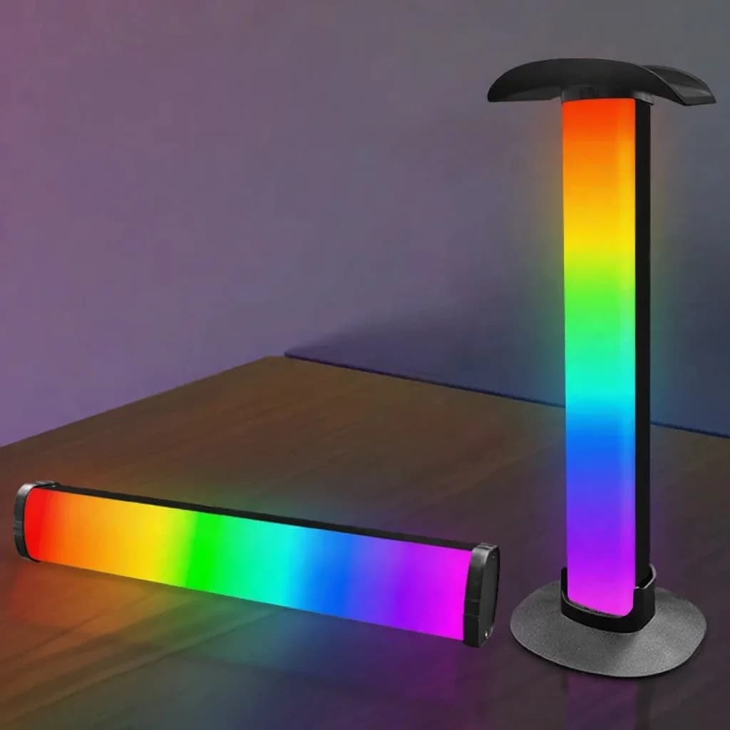 RGB gaming hangulatvilágítás fejhallgató tartóval és hangszinkronnal