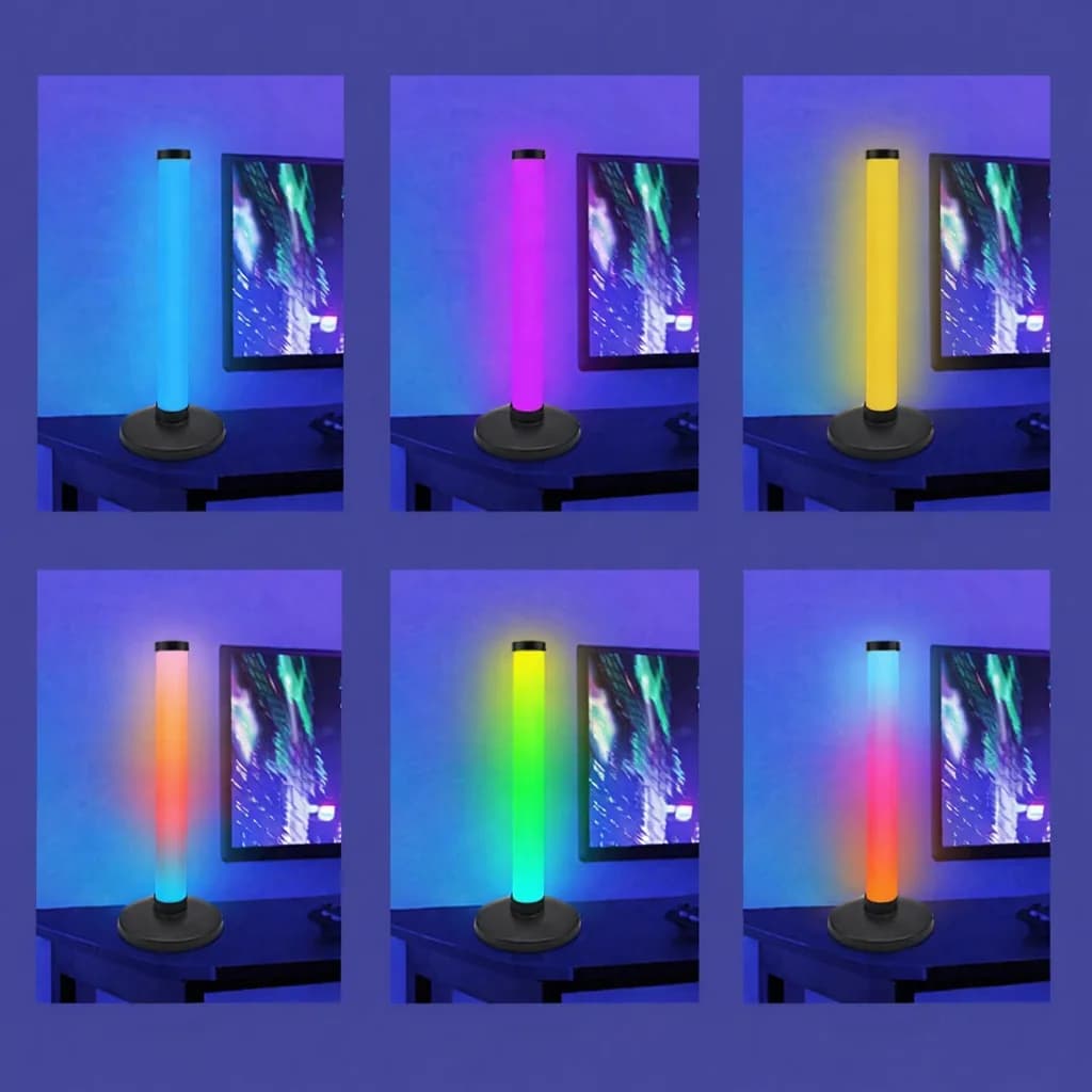 RGB hangulatvilágítás asztali gaminghez, hangreaktív