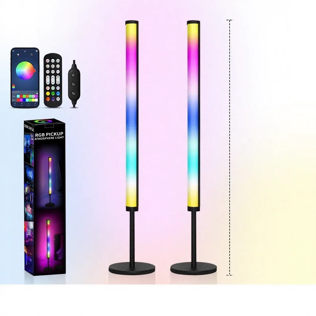 RGB LED asztali hangulatvilágítás zene szinkronnal és app vezérléssel