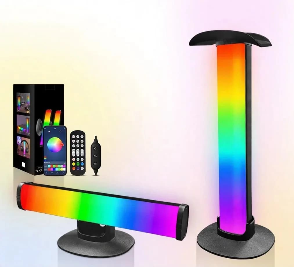 RGB gaming hangulatvilágítás fejhallgató tartóval és hangszinkronnal