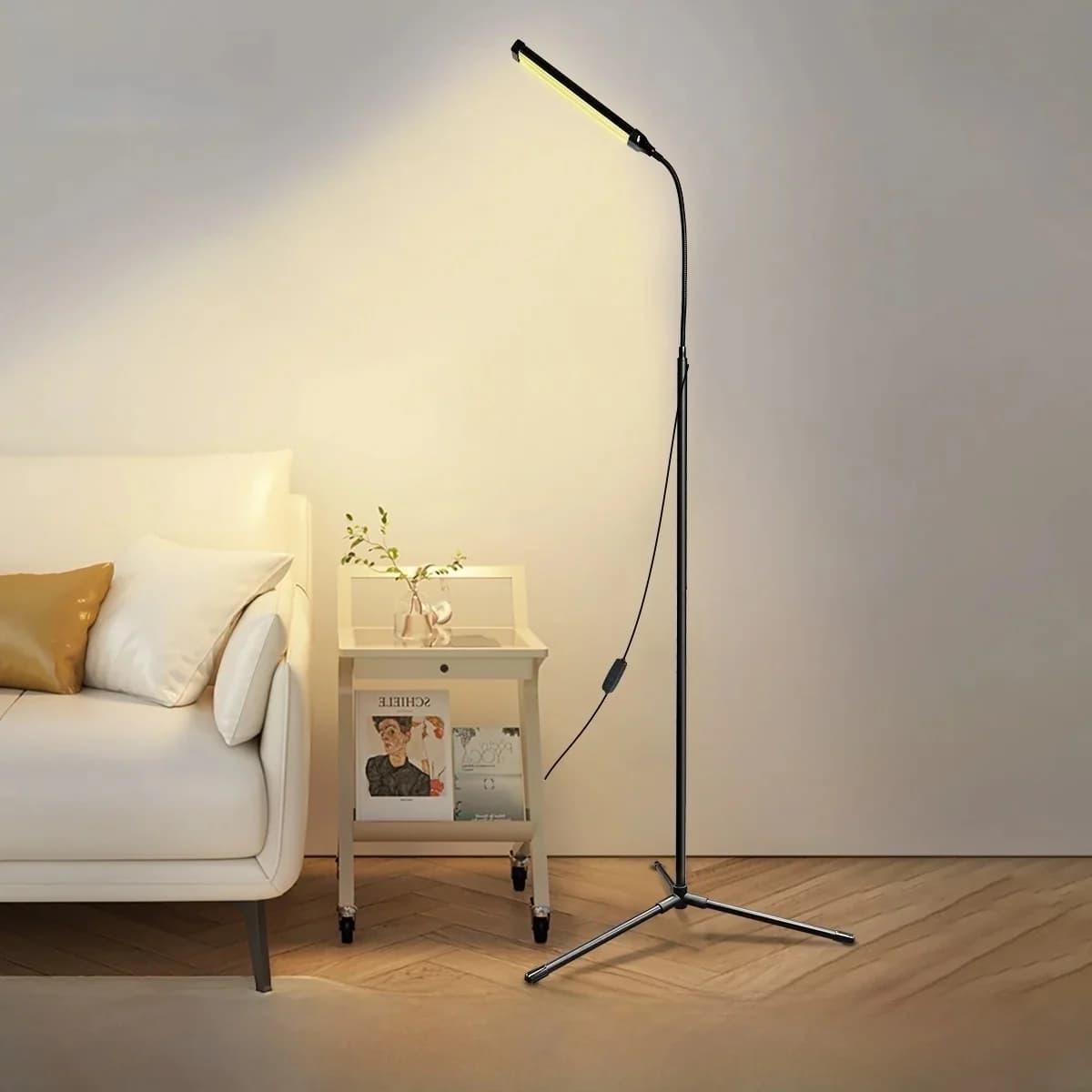 USB tápellátású állólámpa tripod állvánnyal és három szín móddal