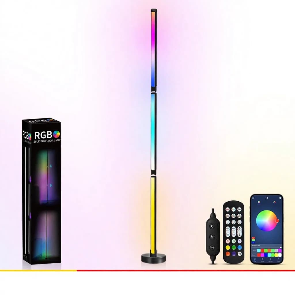 RGB színváltó állólámpa zene szinkronnal és applikációs vezérléssel