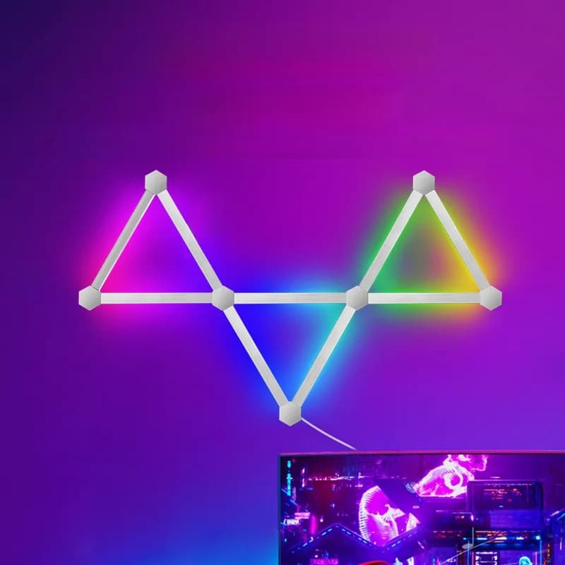 RGB okos illeszthető LED fali lámpák applikáció vezérléssel és zene szinkronnal