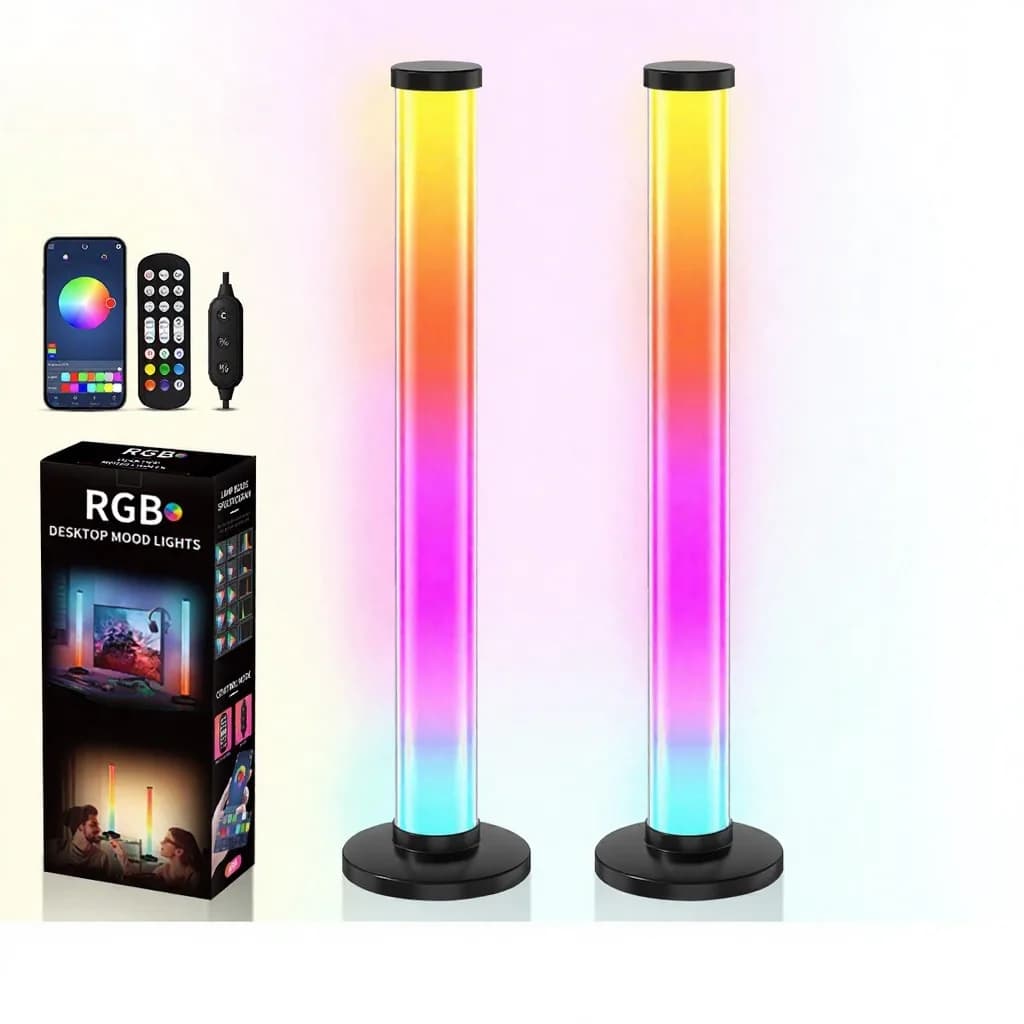 360 fokos RGB hangreaktív asztali lámpa applikáció és távirányító vezérléssel