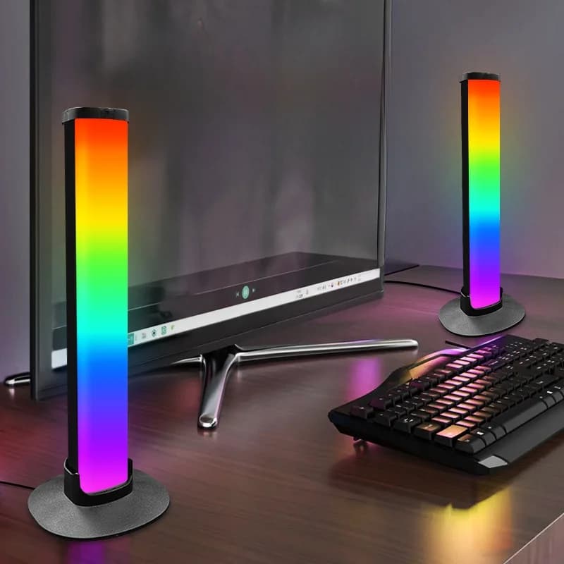 RGB gaming hangulatvilágítás fejhallgató tartóval és hangszinkronnal
