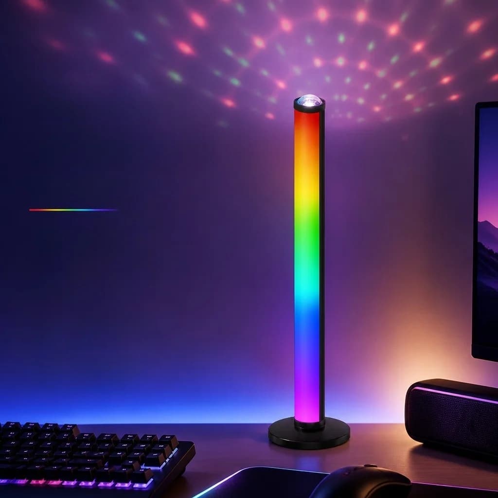 RGB vetítő hangulatlámpa zene szinkronnal és távirányítóval