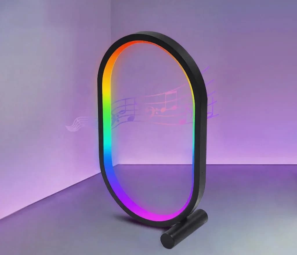 RGB zenei szinkron asztali lámpa alkalmazásvezérléssel és hangreaktív fényekkel
