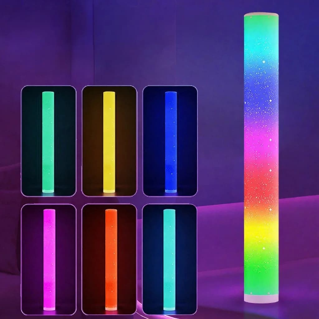 RGB LED állólámpa csillagmintával, távirányítós és alkalmazásvezérléssel
