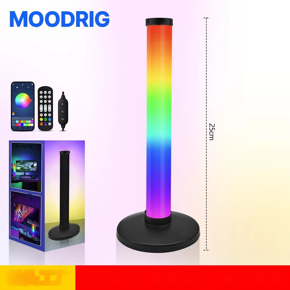 RGB hangulatvilágítás asztali gaminghez, hangreaktív