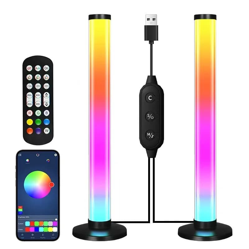 RGB LED asztali lámpa hangreakcióval és app vezérléssel
