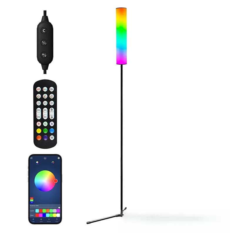 RGB LED tripod állólámpa távirányítóval hálószobába és nappaliba
