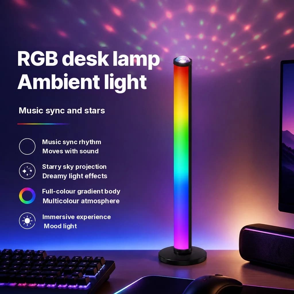 RGB vetítő hangulatlámpa zene szinkronnal és távirányítóval