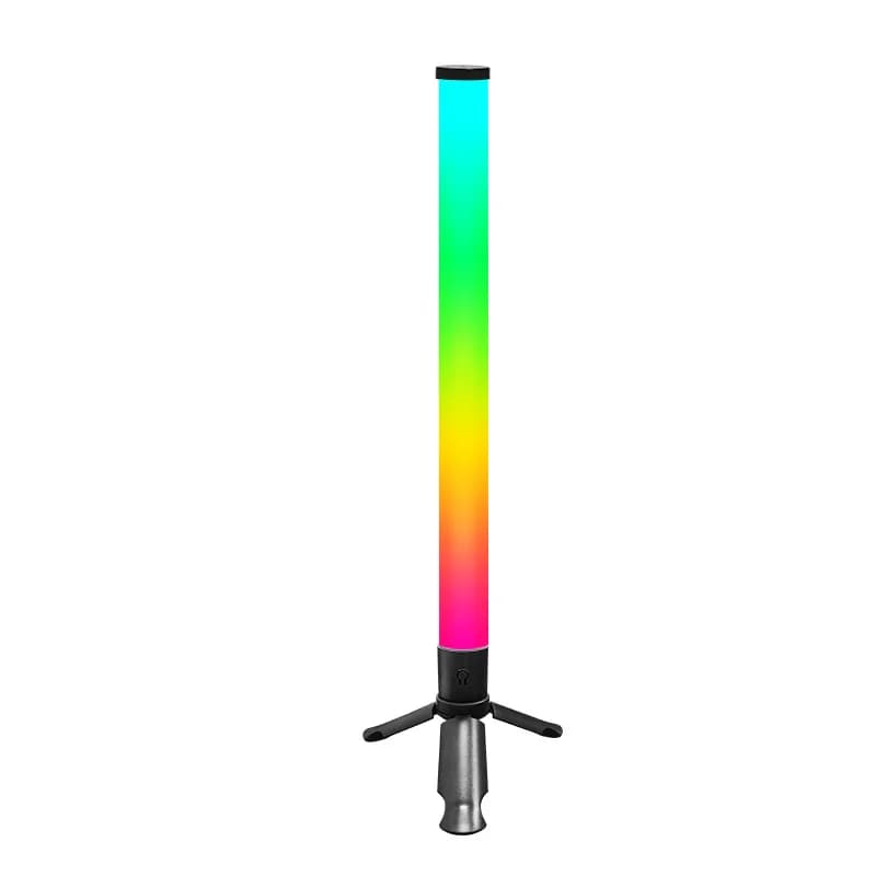 LED asztali tripod hangulatvilágítás zenei szinkronnal és RGB effektekkel